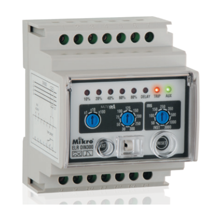 Mikro DIN Rail Earth Leakage Relay DIN300240A